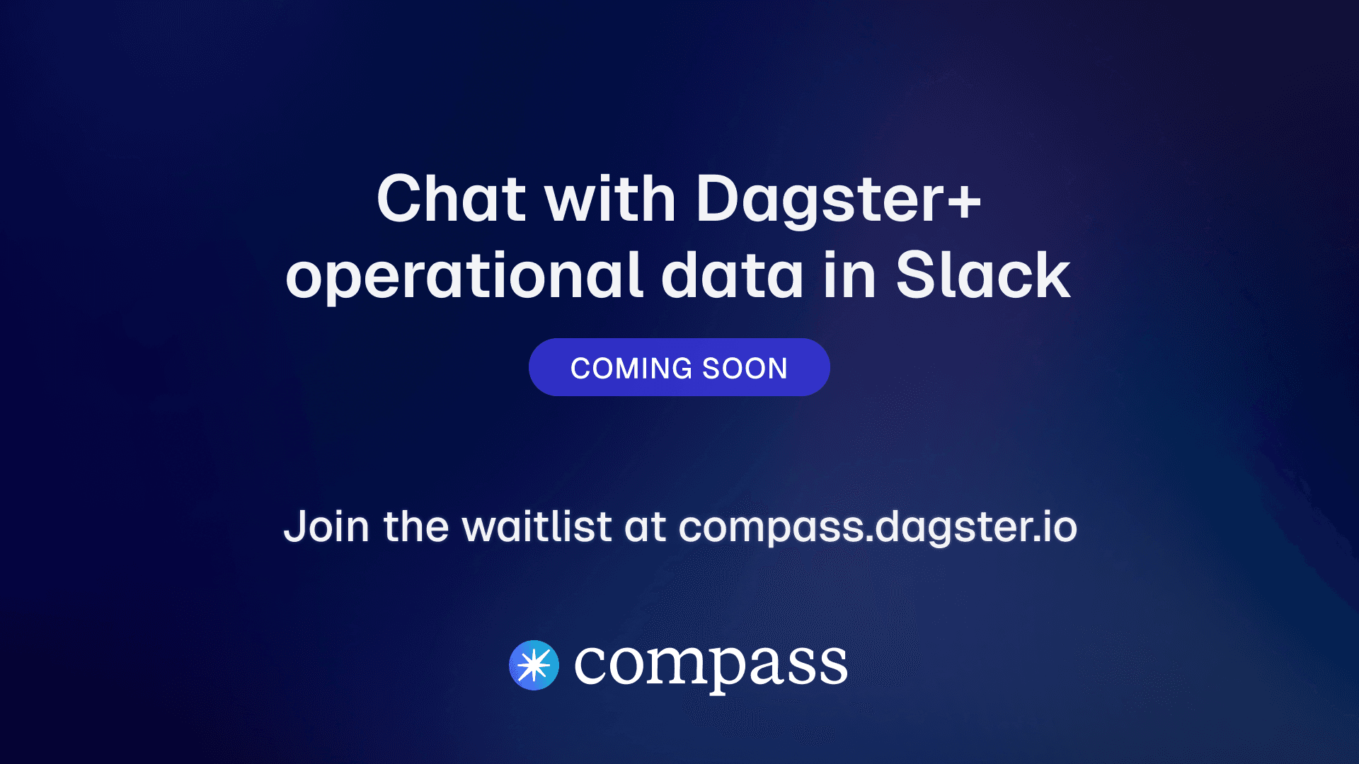 Dagster+ Integration in Compass