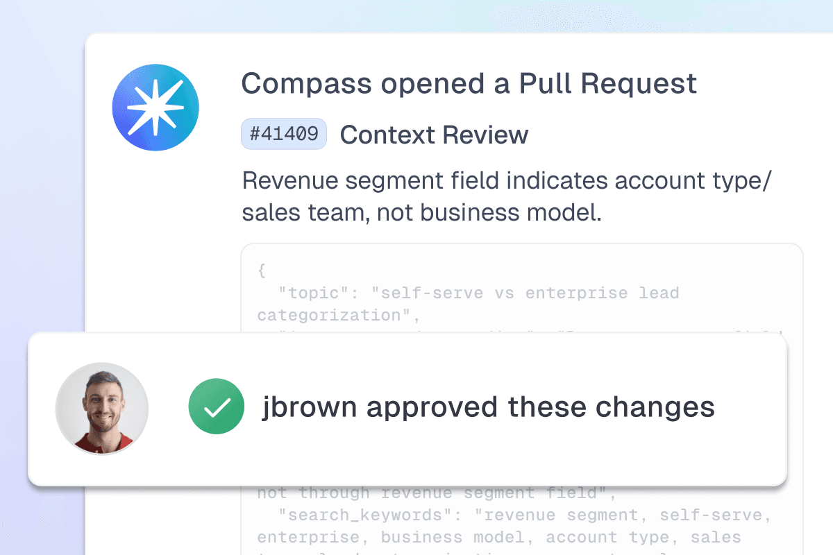 Compass admin and control workflows